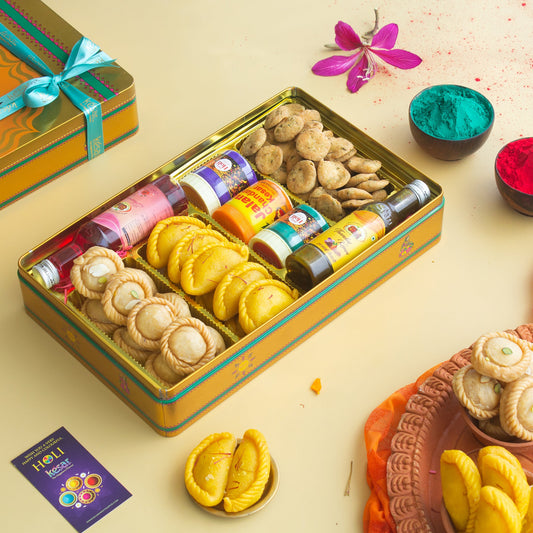 Golden Premuim Holi Tin Box