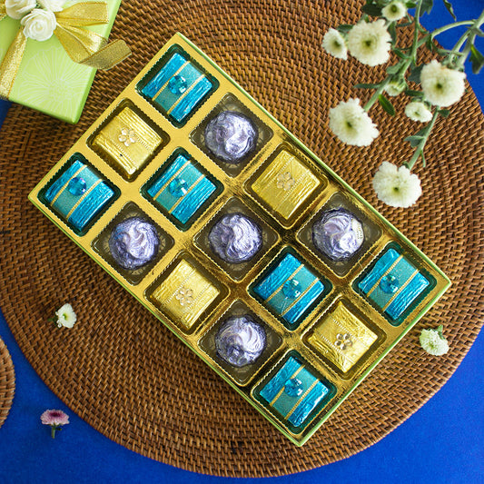 15 pc Handmade Chocolate in Green Box