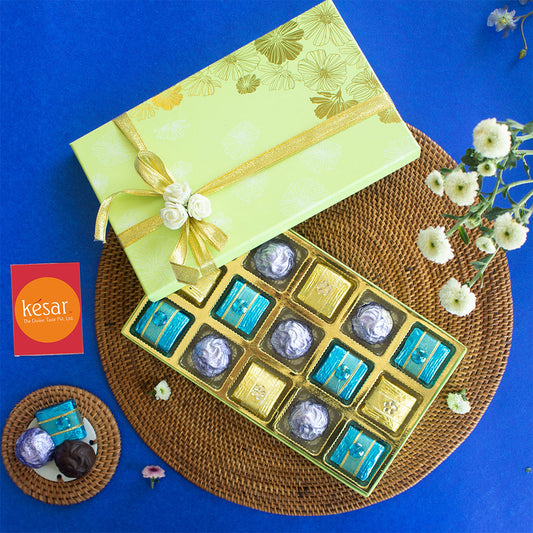 15 pc Handmade Chocolate in Green Box