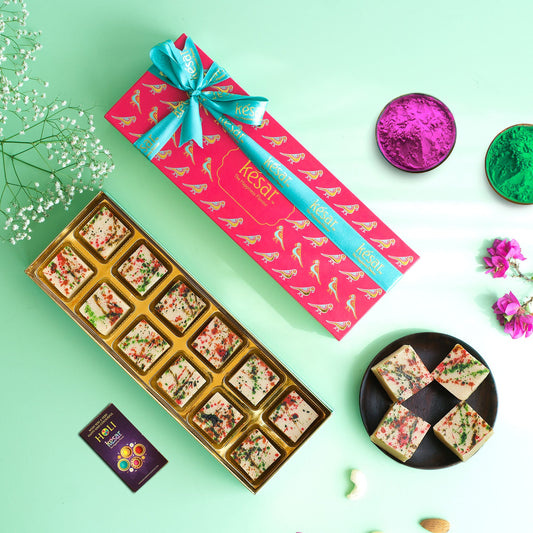 The Rangeela Kaju Katli Barfi With Herbal Colours